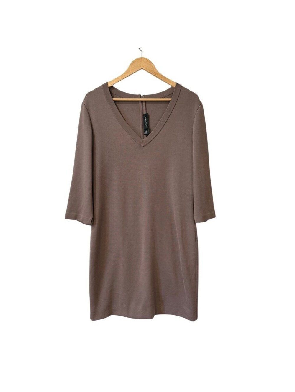 St John Milano Knit Dress 3/4 Sleeve Size 12 V Neck Classic